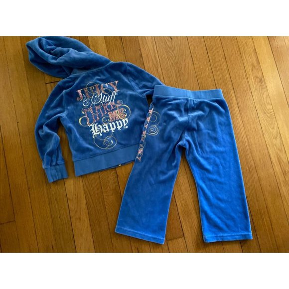 Girls XS (2T)Juicy Couture Blue 2pc Tracksuit